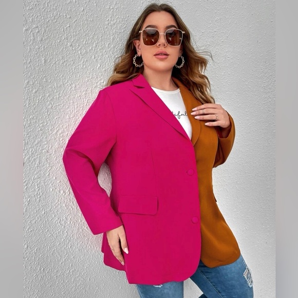 Pink & Rust - Two Tone Blazer - Picture 2 of 6